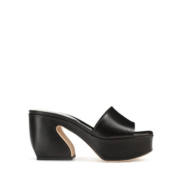 Sandals Black Low heel: 45mm, SI ROSSI - Sandals Black 2