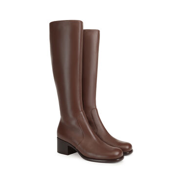 Boots Brown Mid heel: 50mm, sr Aden  - Boots Cocoa 2