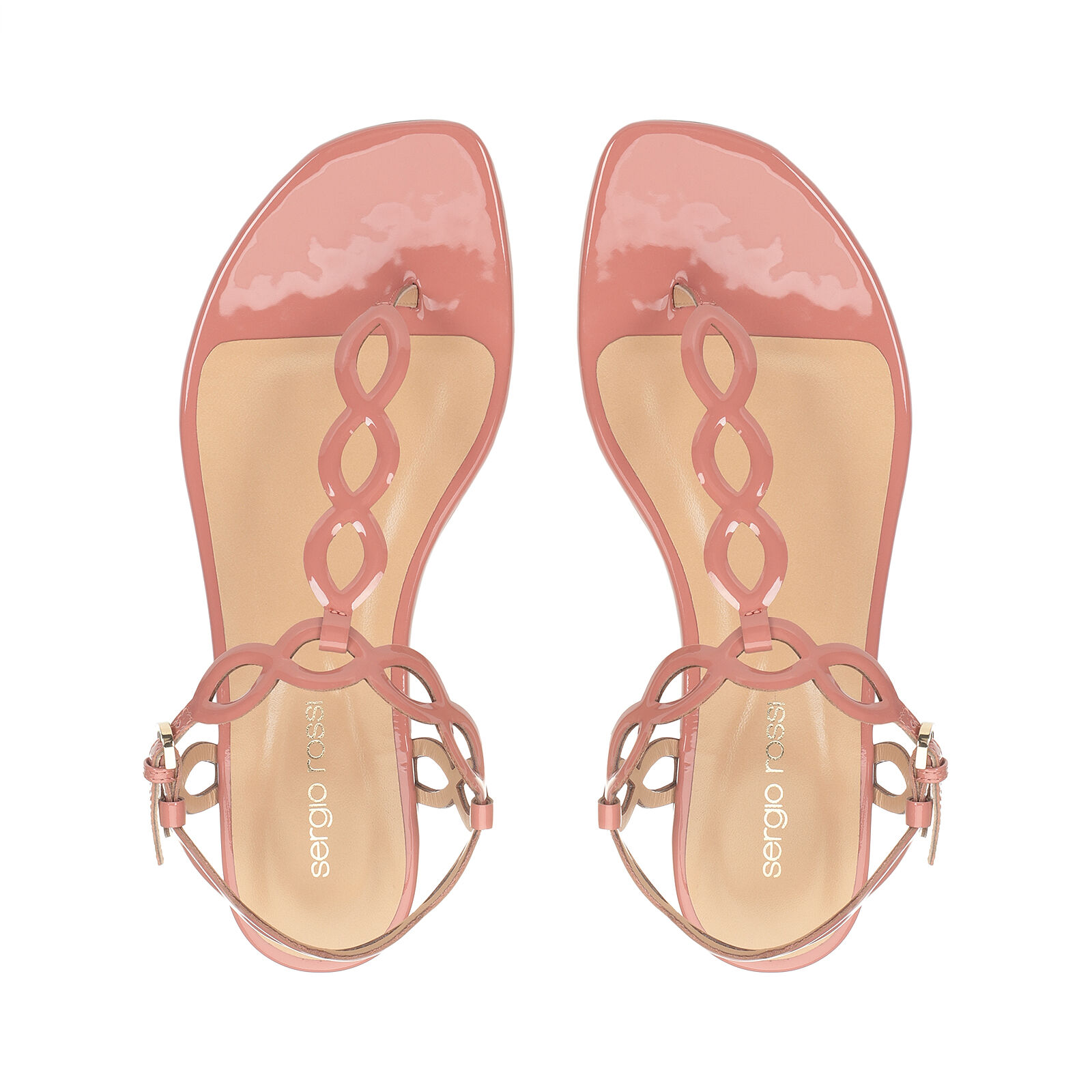 Sandals Pink Flat 10mm Mermaid Sandals Ibisco Sergio Rossi