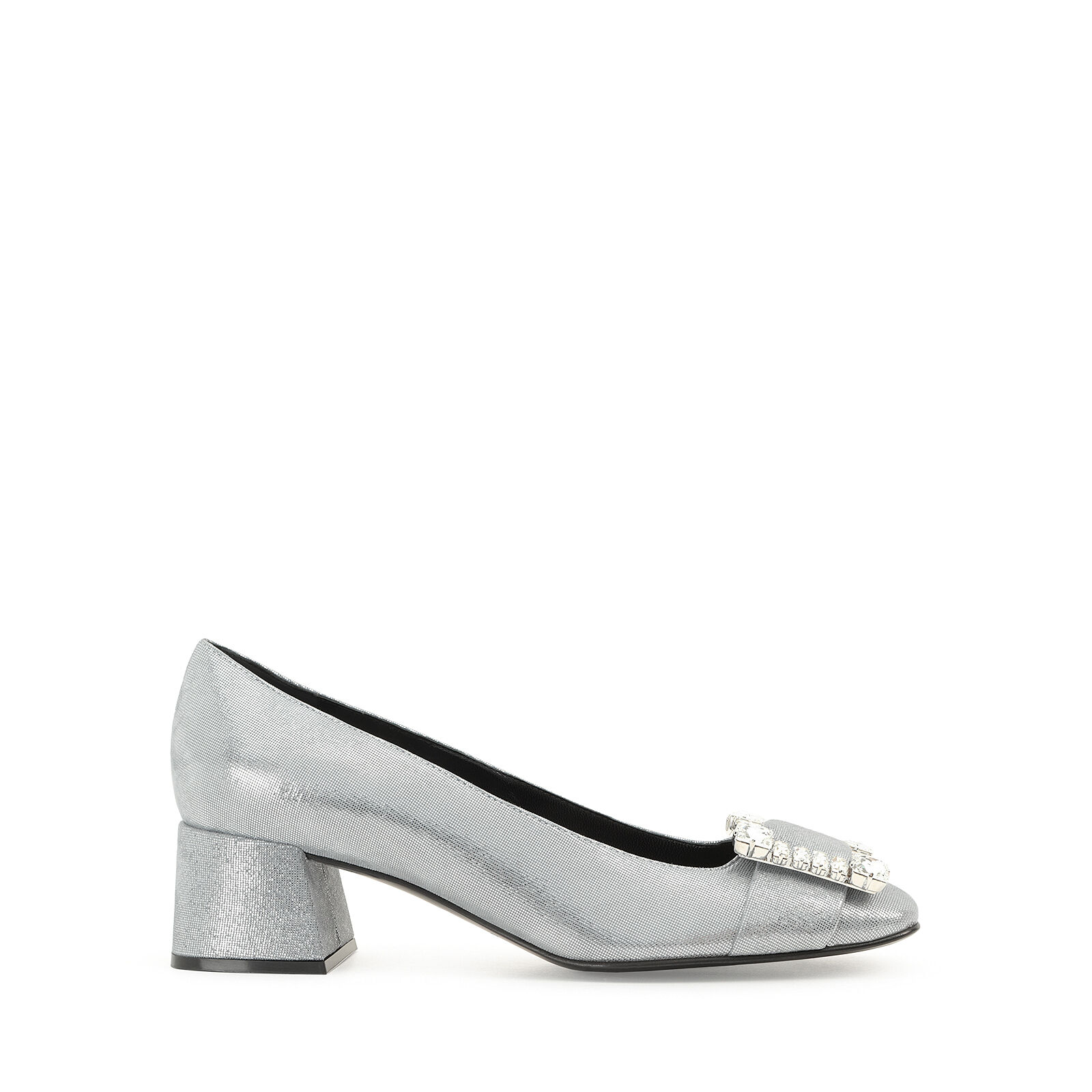 Escarpin gris petit talon outlet