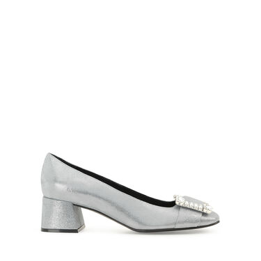 Pumps Grey Low heel: 45mm, sr Prince - Pumps Acciaio 1