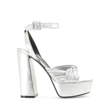 Sandals Grey High heel: 90mm, sr Akida - Sandals Argento 2