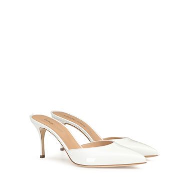 Sandals White Mid heel: 75mm, Elegance - Mules White 2