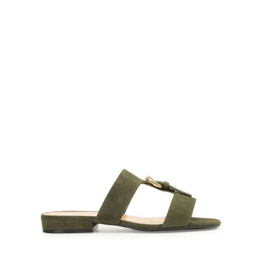 Sandales Vert Petit talon: 15mm, Buckle Sandal  - Sandals Military 2