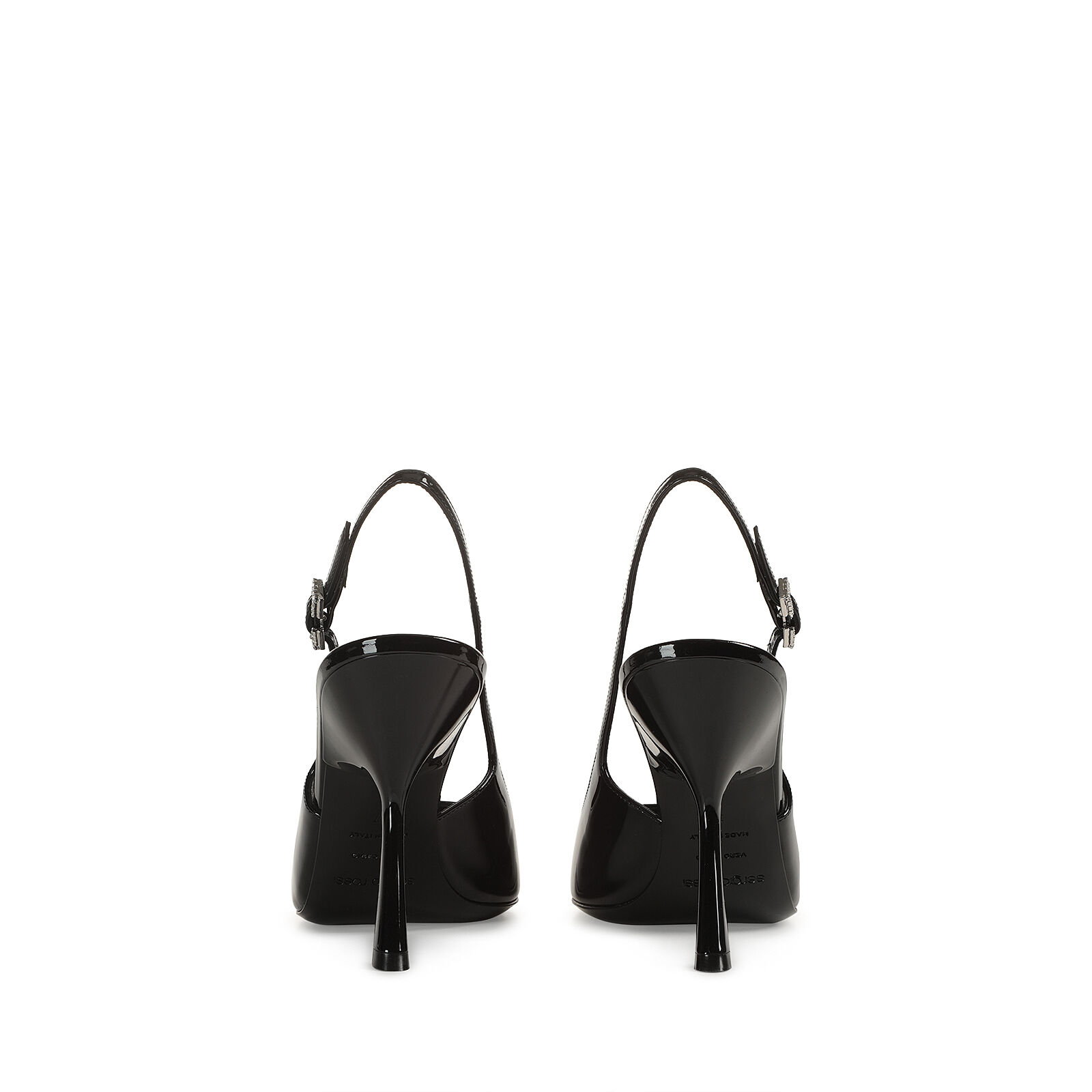 スリングバック ブラック ハイヒール: 100mm, Evangelie - Slingbacks Black | Sergio Rossi