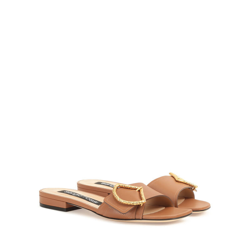 sr Sea Scale - Flat sandals Macadamia