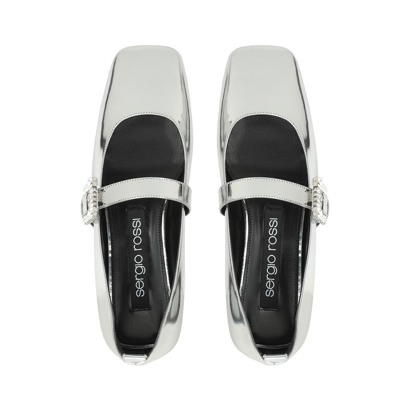 sr Twenty Buckle - Ballerinas Argento