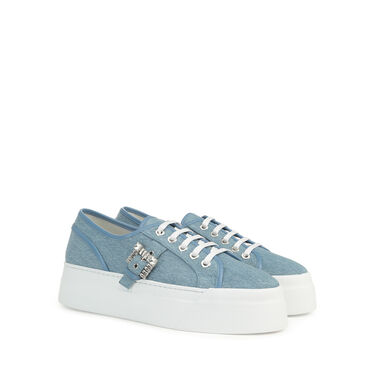 Baskets Bleu Talon plat: 5mm, sr Twenty Buckle - Sneakers Blue 2