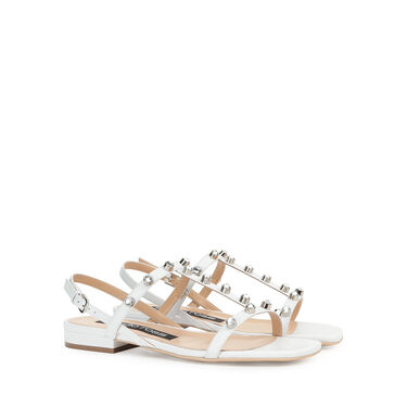 Sandalen Weiss Niedriger Absätze: 15mm, sr1 - Sandals White 2