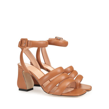 Sandals Brown Heel height: 80mm, SI ROSSI  - Sandals Cuoio 2