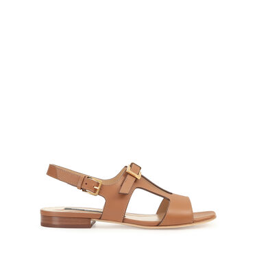 Flat sandals Brown Low heel: 15mm, sr Nora - Flat sandals Macadamia 2