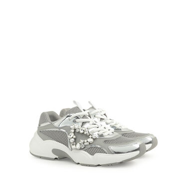Baskets Gris Talon plat: 10mm, sr 0024 Precious - Sneakers Grey 2