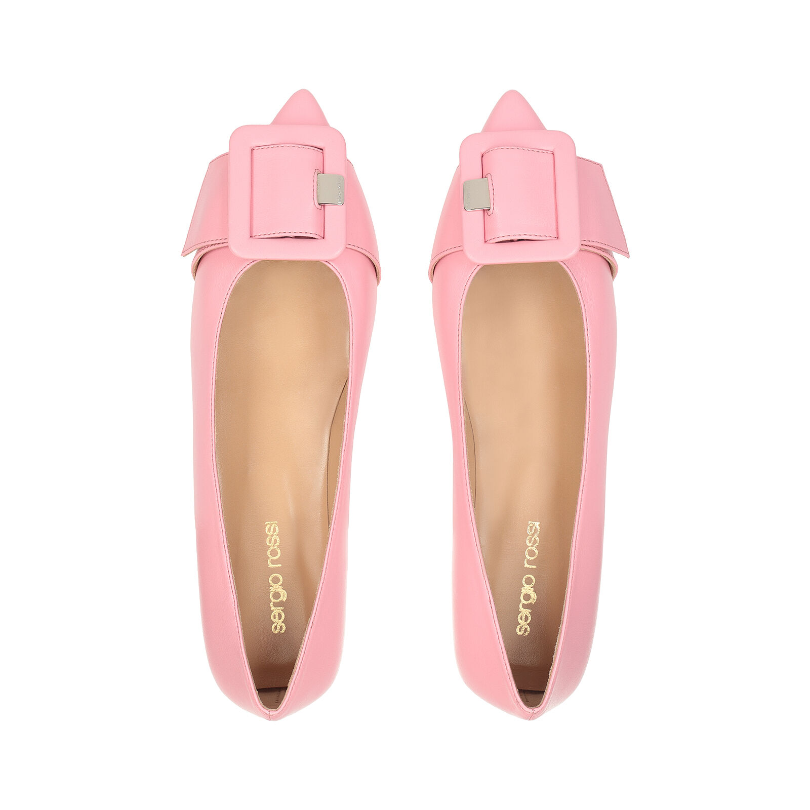 Flats Pink Heel height 10mm sr Milano Mia Ballerinas Candy Sergio Rossi