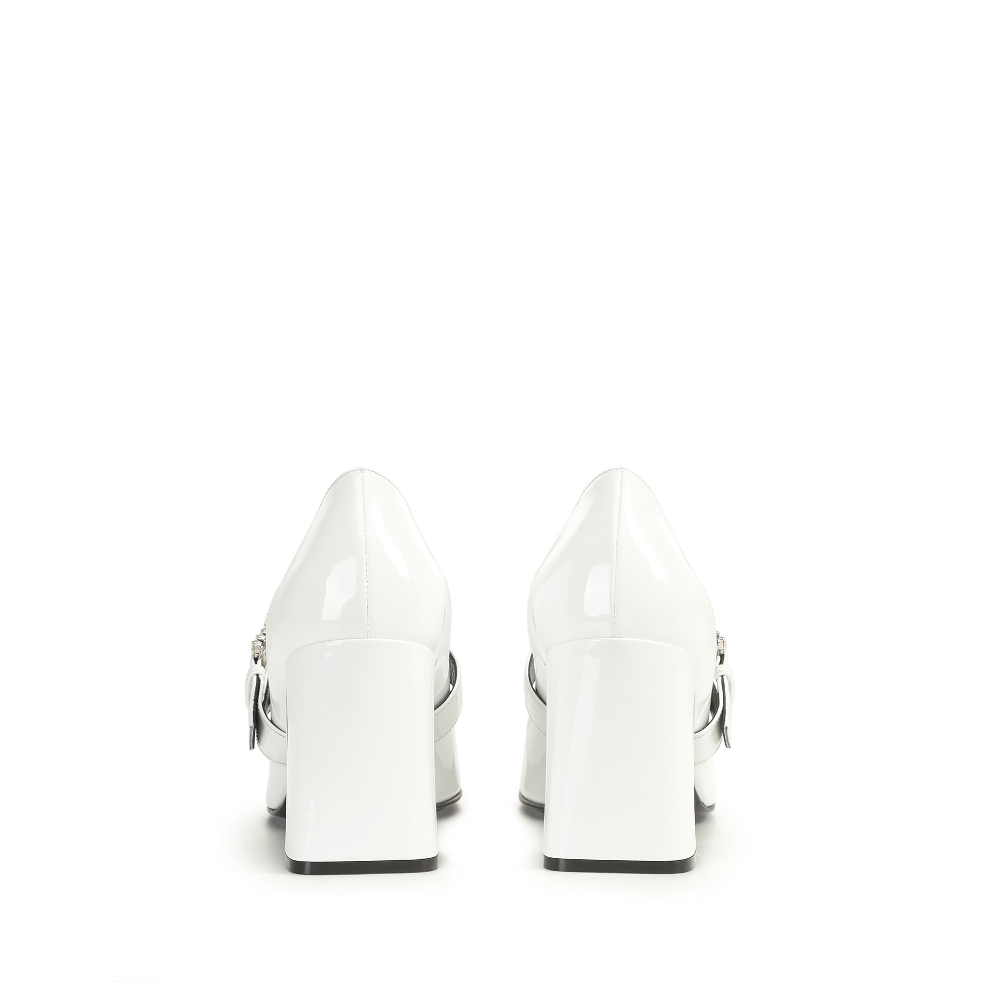 Pumps White High heel: 80mm, sr Twenty Buckle - Pumps White