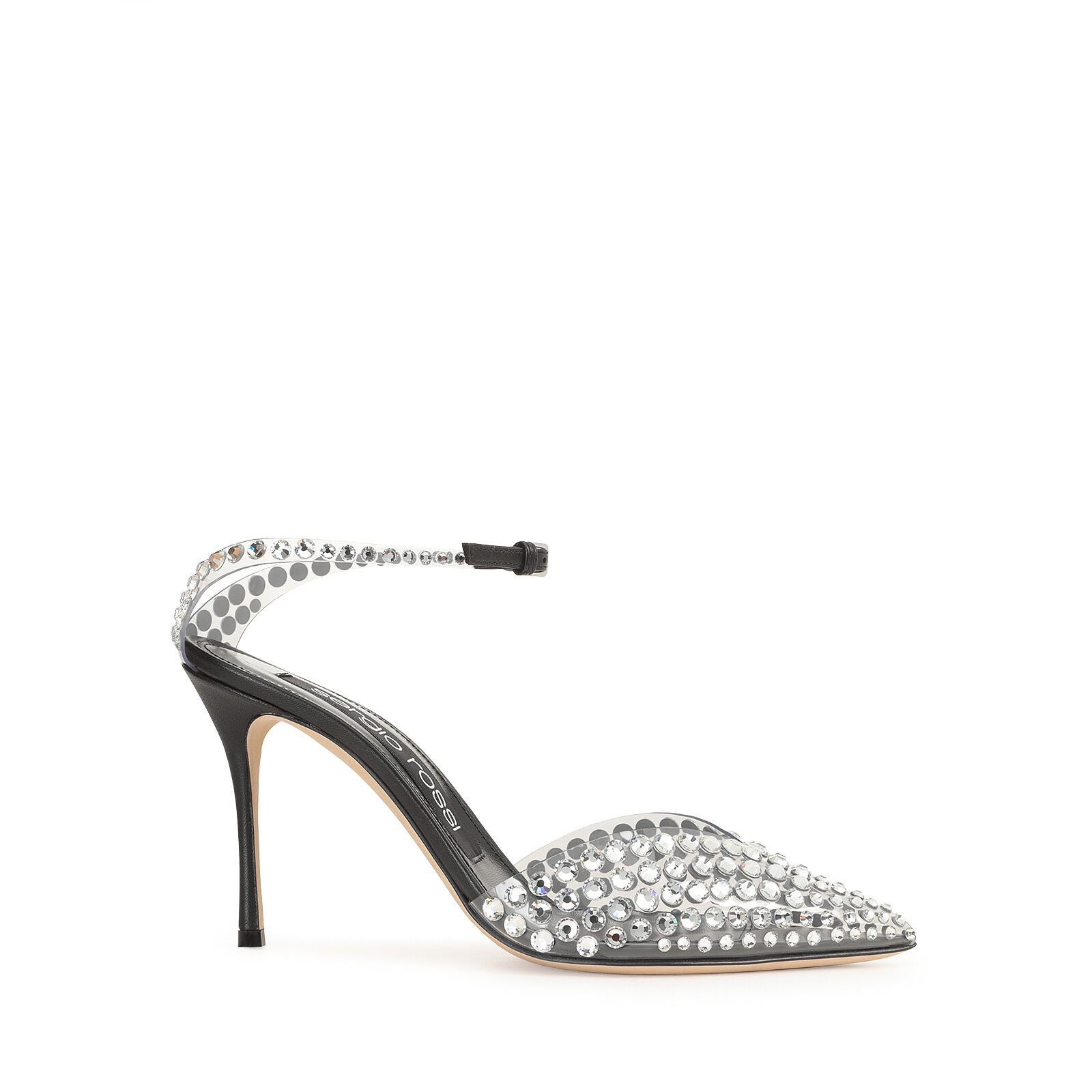 Sandals Black High heel 90mm Godiva Sergio Rossi