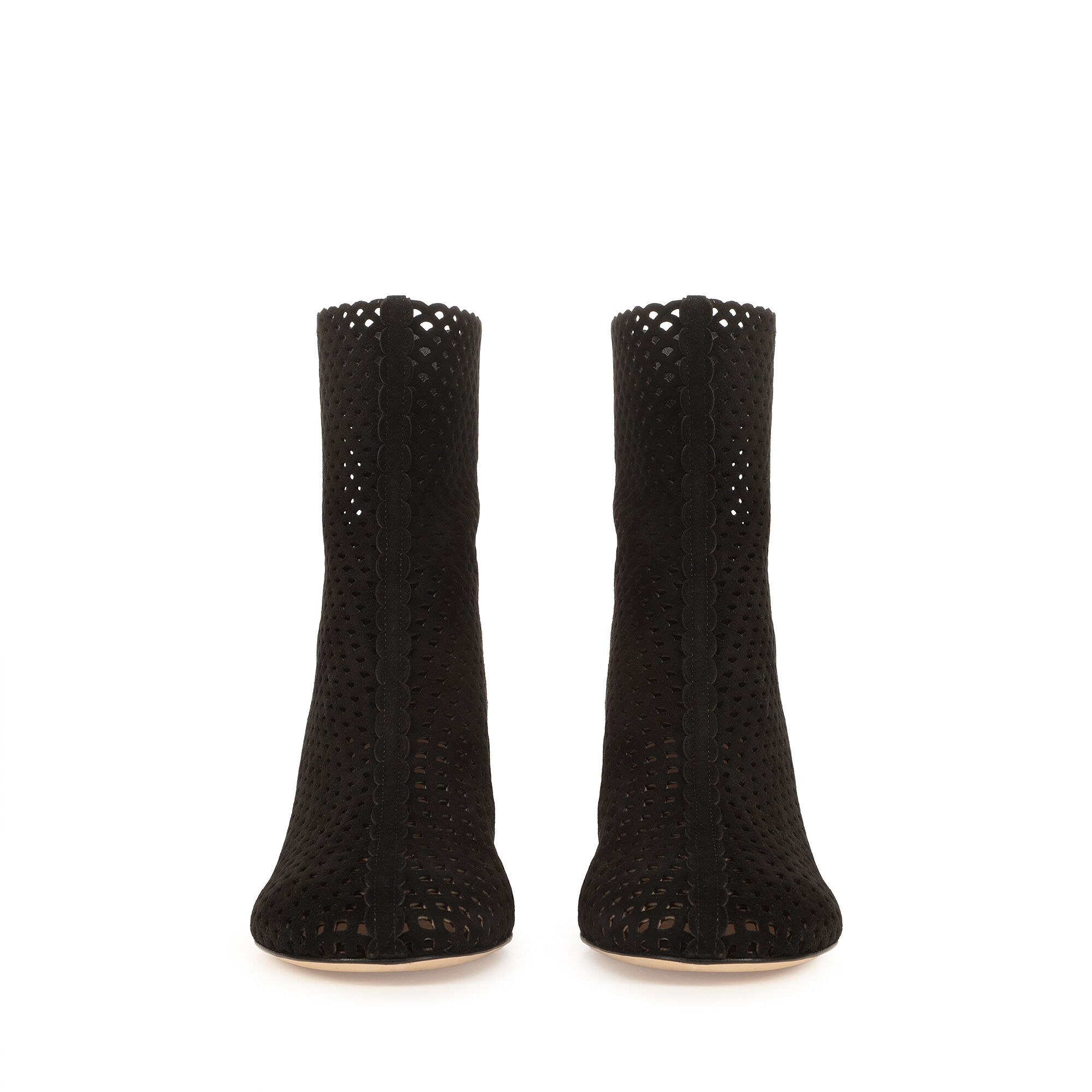 【★完売必至★】SERGIO ROSSI ☆ sr Micro Mermaid ブーツ ブーティ ブラック ローヒール: 45mm, sr Alicia - Booties