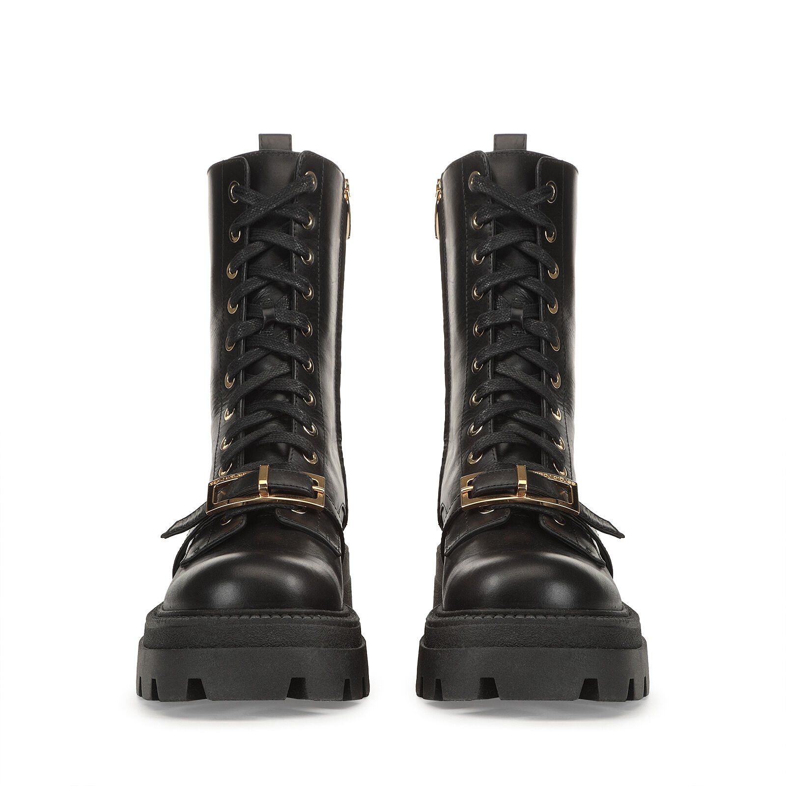 ブーティ ブラック ローヒール: 25mm, sr Nora - Booties Black | Sergio Rossi