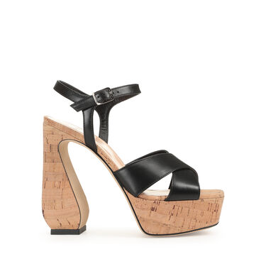 Sandales Noir Hauteur du talon: 90mm, SI ROSSI  - Sandals Black 2