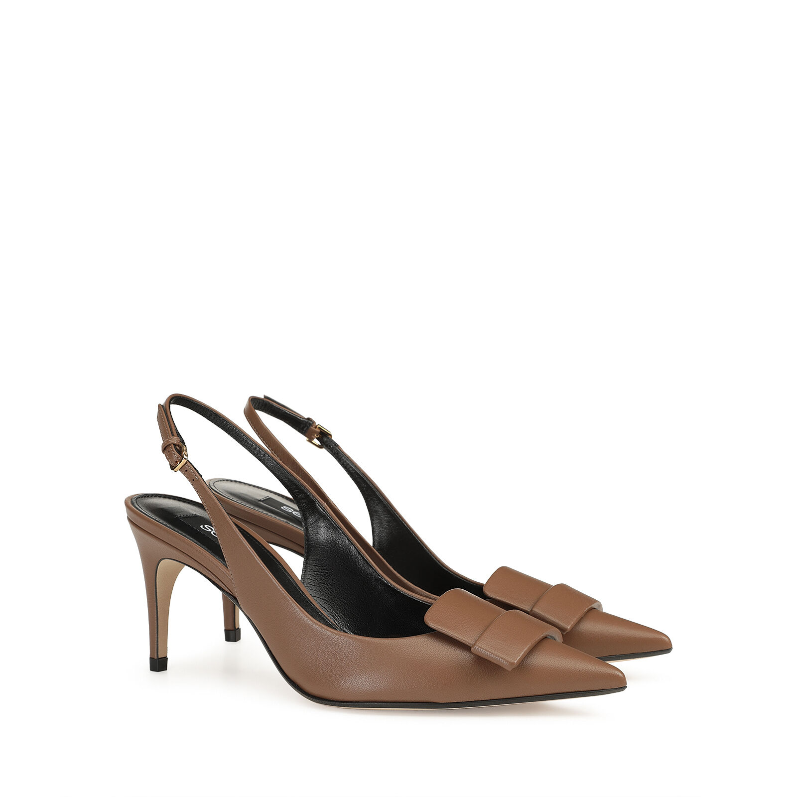 Slingbacks Brown Mid heel 75mm sr1 Slingbacks Noisette Sergio Rossi