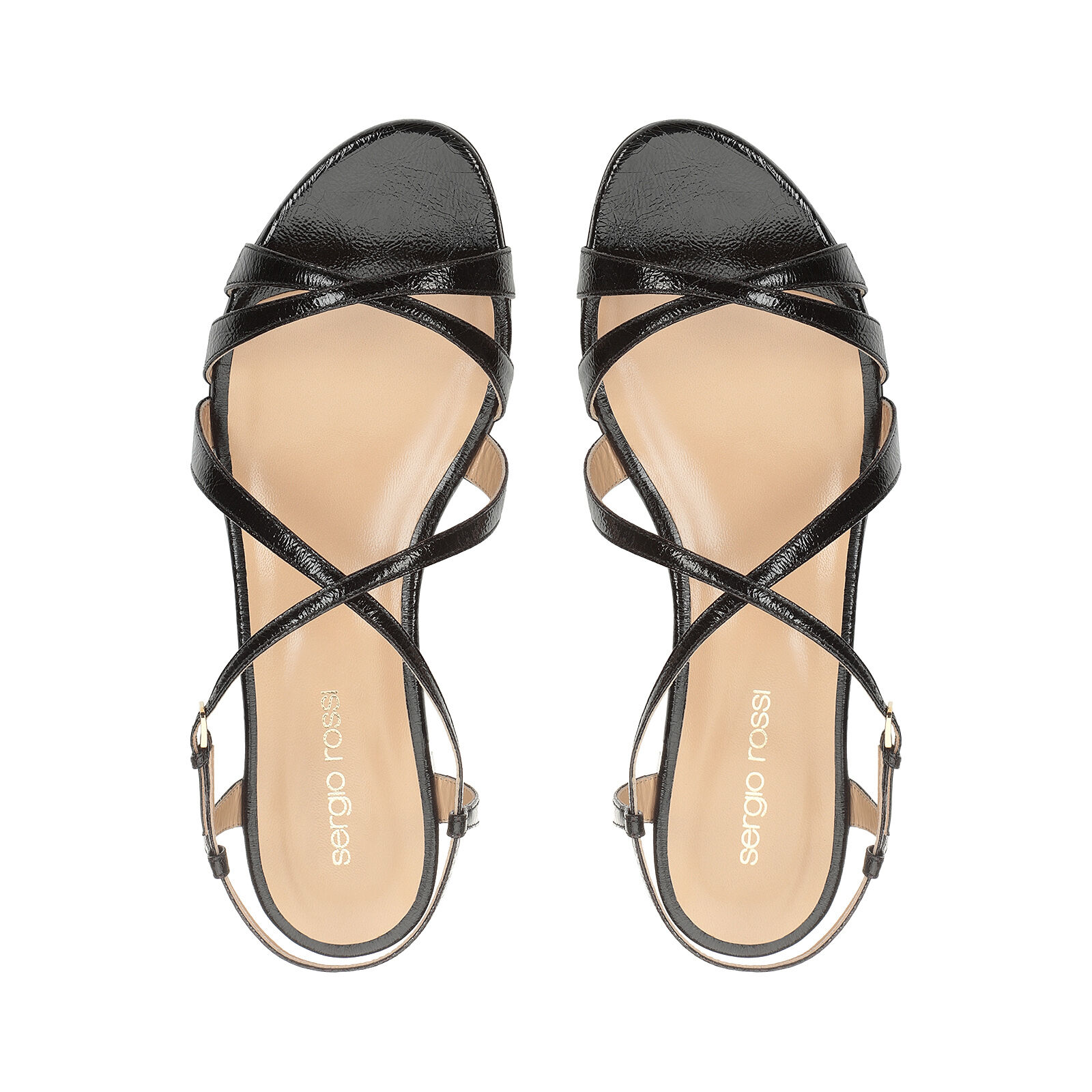 Sandals Brown Flat 10mm Bon ton Sergio Rossi