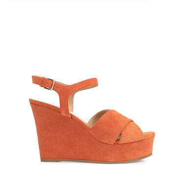 Schuhe mit Keilabsatz orange Mittlere Absätze: 75mm, sr Pantelleria  - Wedges Zucca 2