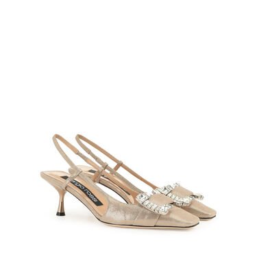 Slingbacks Marrone Tacco medio: 60mm, sr Twenty - Slingbacks Platino 2