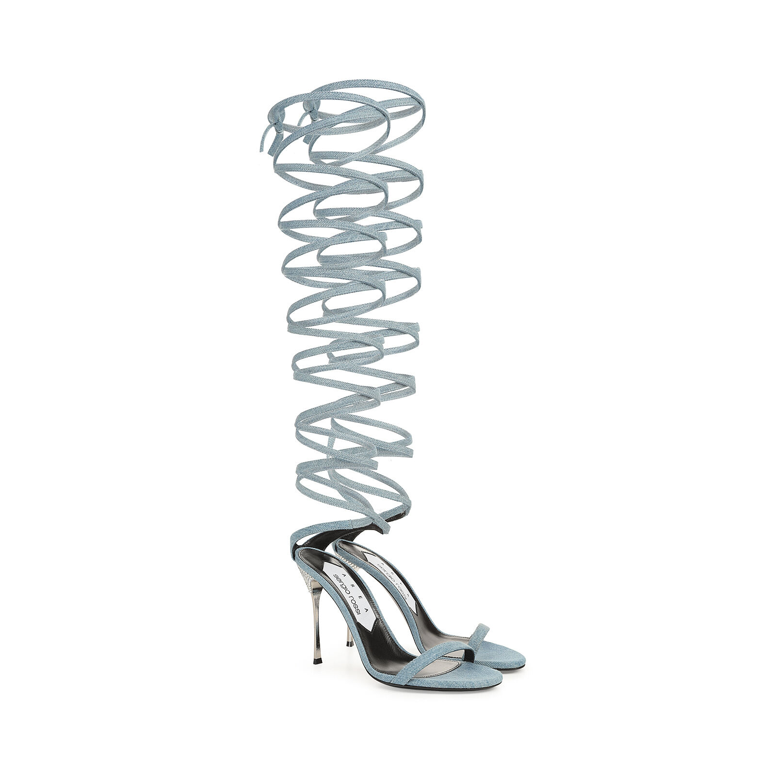 Thigh high spiral heels hotsell