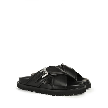 Sandales Noir Talon plat, sr Twenty Buckle - Flat sandals Black 2