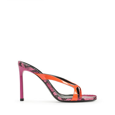 Sandals Pink High heel: 95mm, sr Aracne  - Sandals Mandarine+Fuxia 2