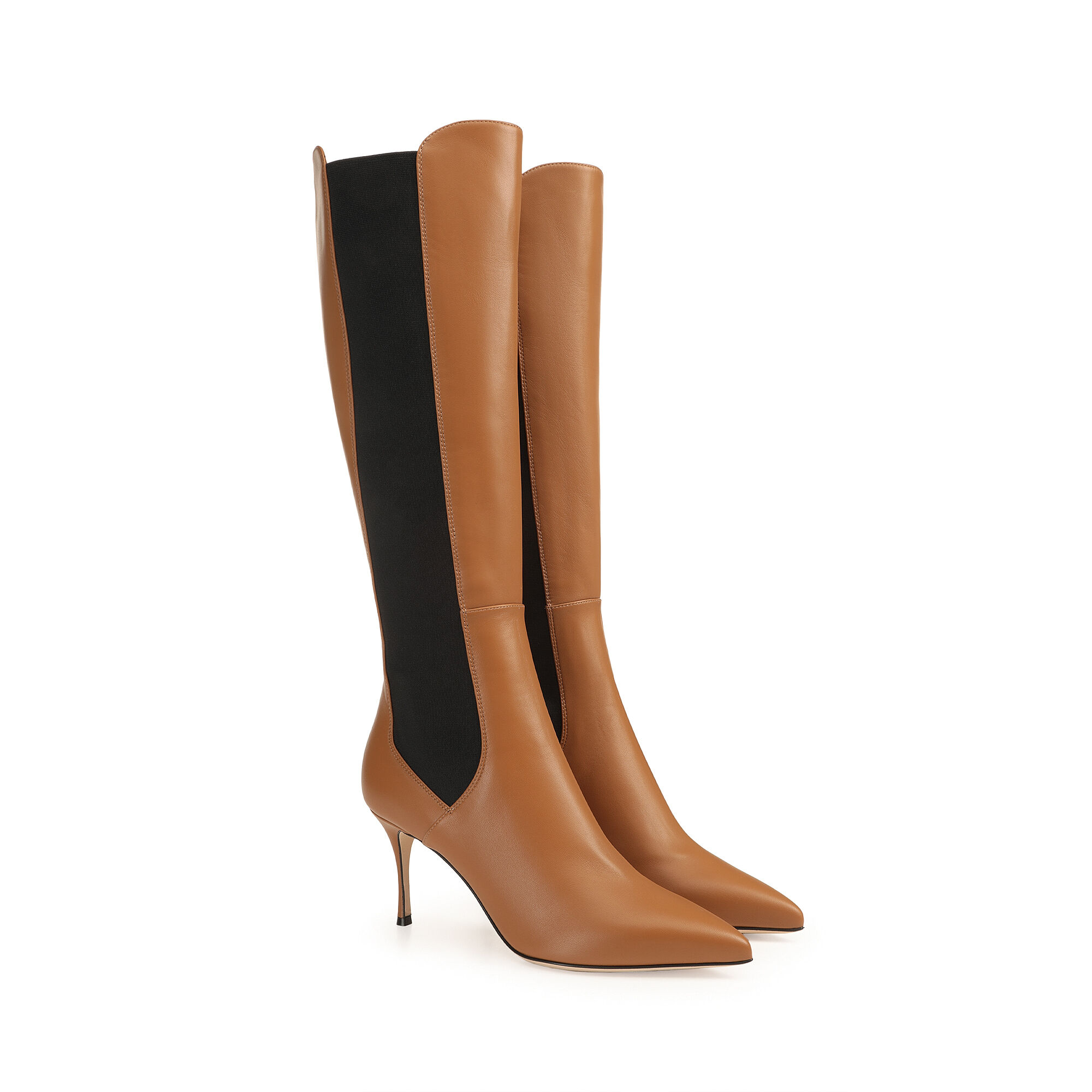 Boots Brown Mid heel 75mm Godiva Boots Tabacco Sergio Rossi