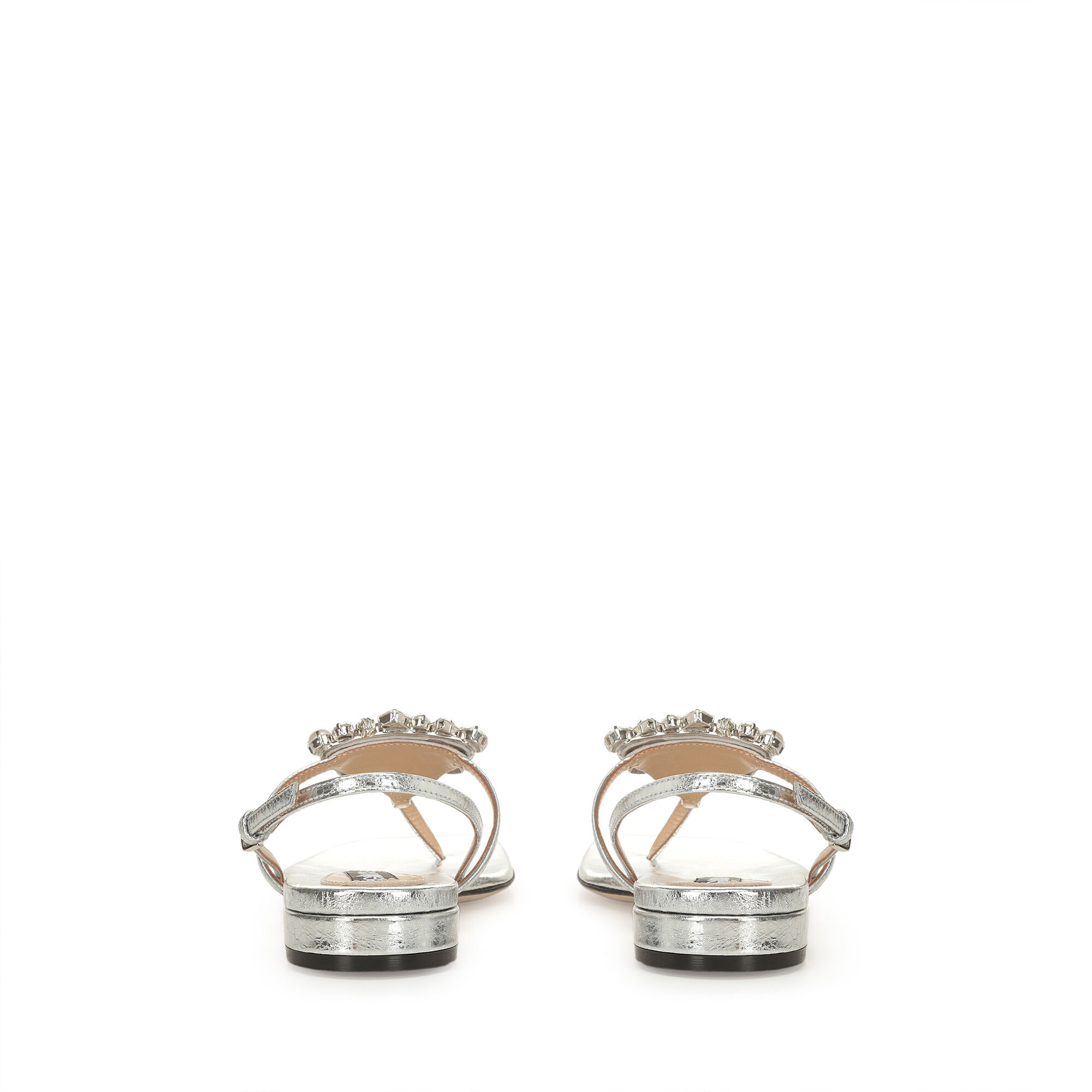 【直営店】sr Godiva Precious - Flat sandals サンダル サンダル グレー ローヒール: 15mm, sr Godiva Precious - Flat