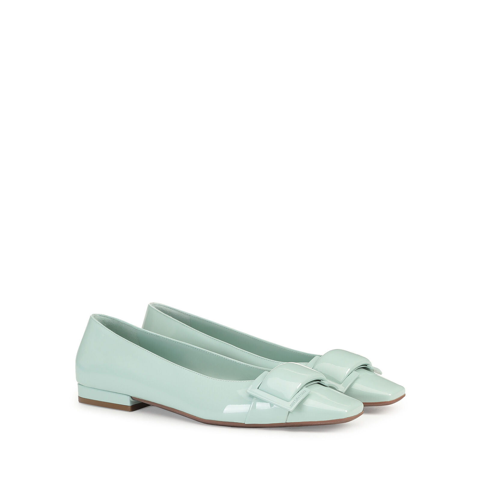Ballet flats and loafers Green Heel height: 15mm, sr Twenty | Sergio Rossi