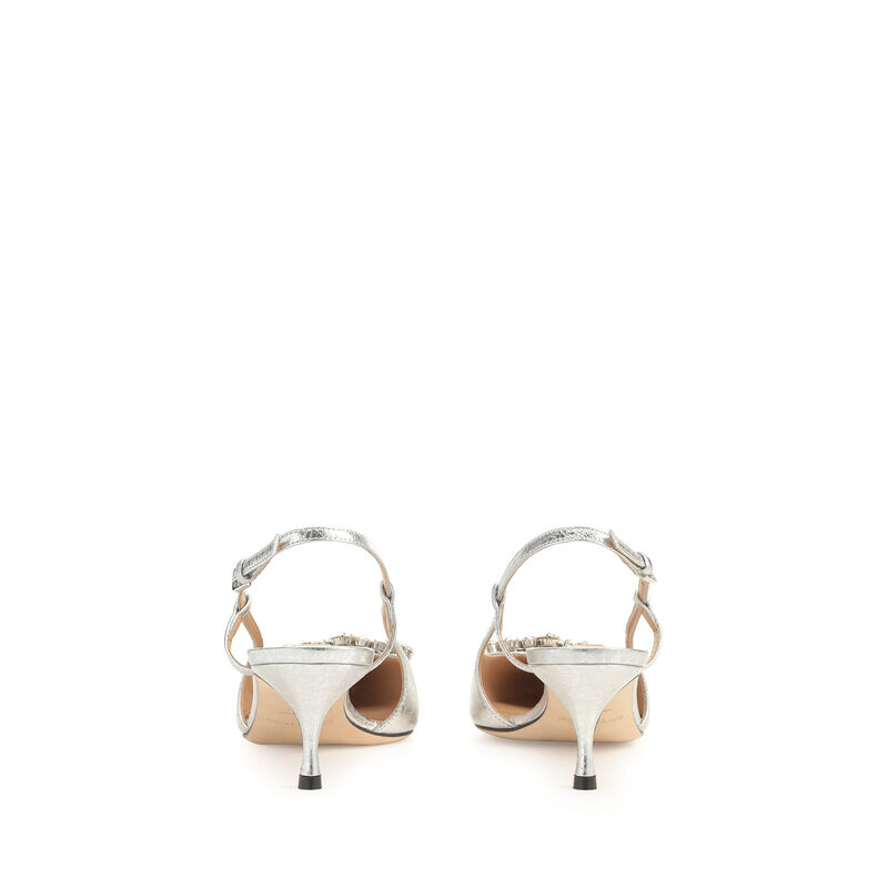 sr Godiva Precious - Slingbacks Silver