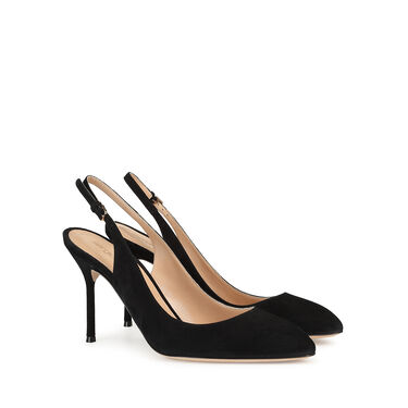 Chaussures à bride arrière Noir Talon haut: 90mm, Chichi - Slingbacks Black 2