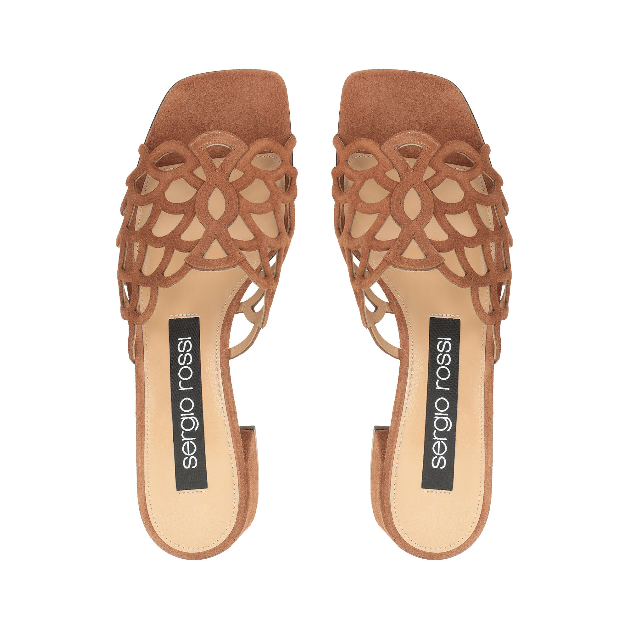 Sandals Brown Low heel: 45mm, sr Mermaid - Sandals Macadamia