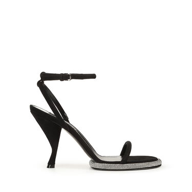 Sandals Black High heel: 90mm, sr Bijous  - Sandals Black/Crystal 2