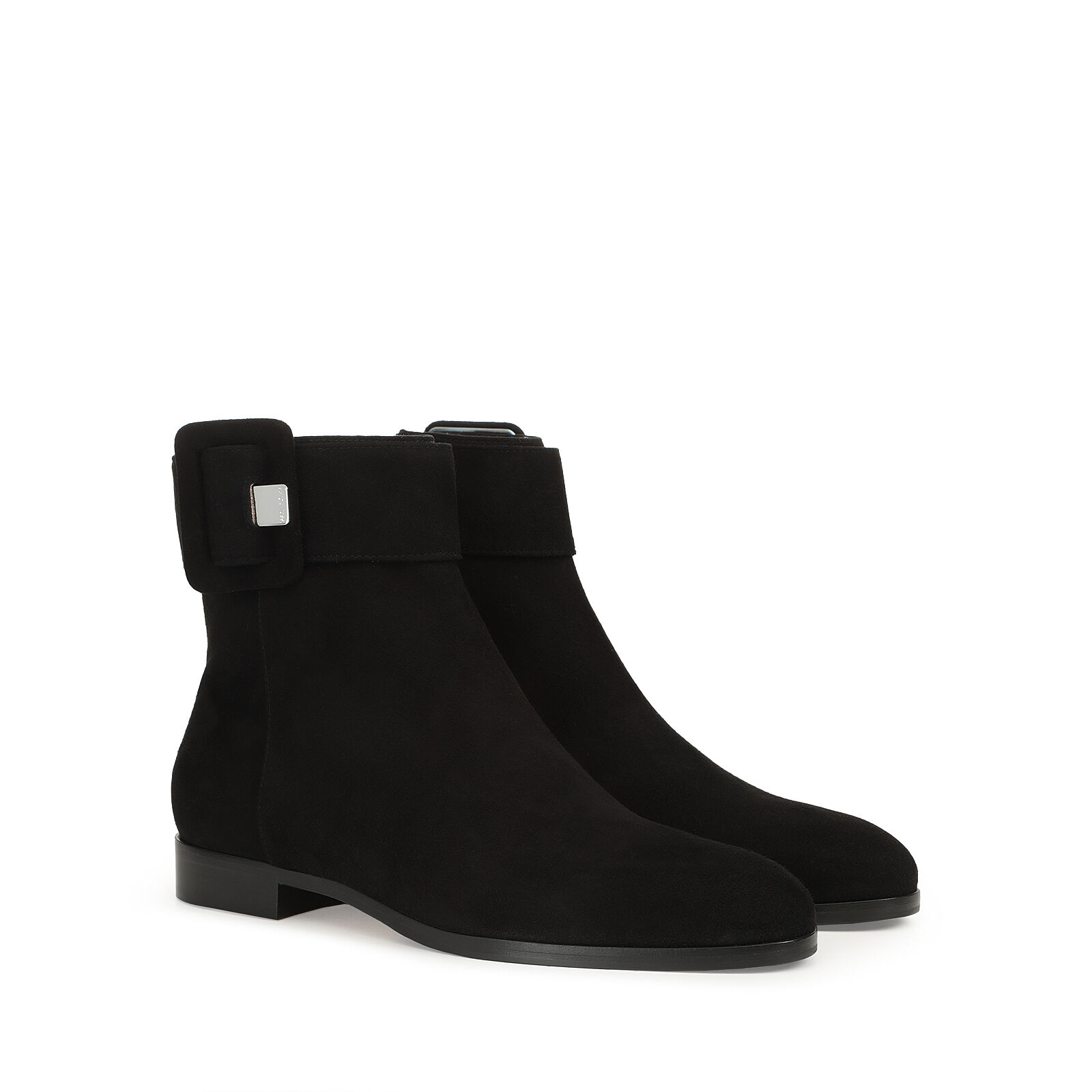 SERGIO ROSSI SR Mia Bootie Flat ブーティー Booties Grey Low heel: 20mm, sr Mia | Sergio Rossi