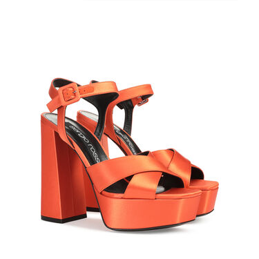 Sandals Red High heel: 90mm, sr Alicia Platform  - Sandals Mandarine 2