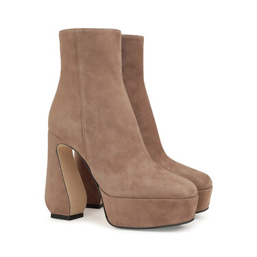 Booties beige High heel: 85mm, SI ROSSI - Booties Noisette 2