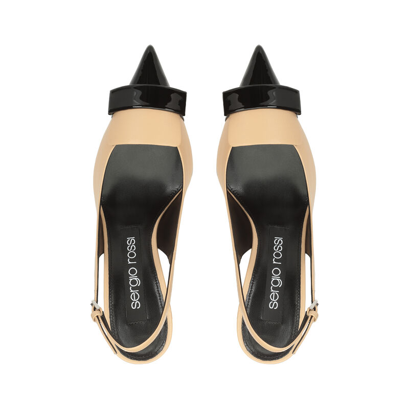 sr1 - Slingbacks Nero/Soft Skin