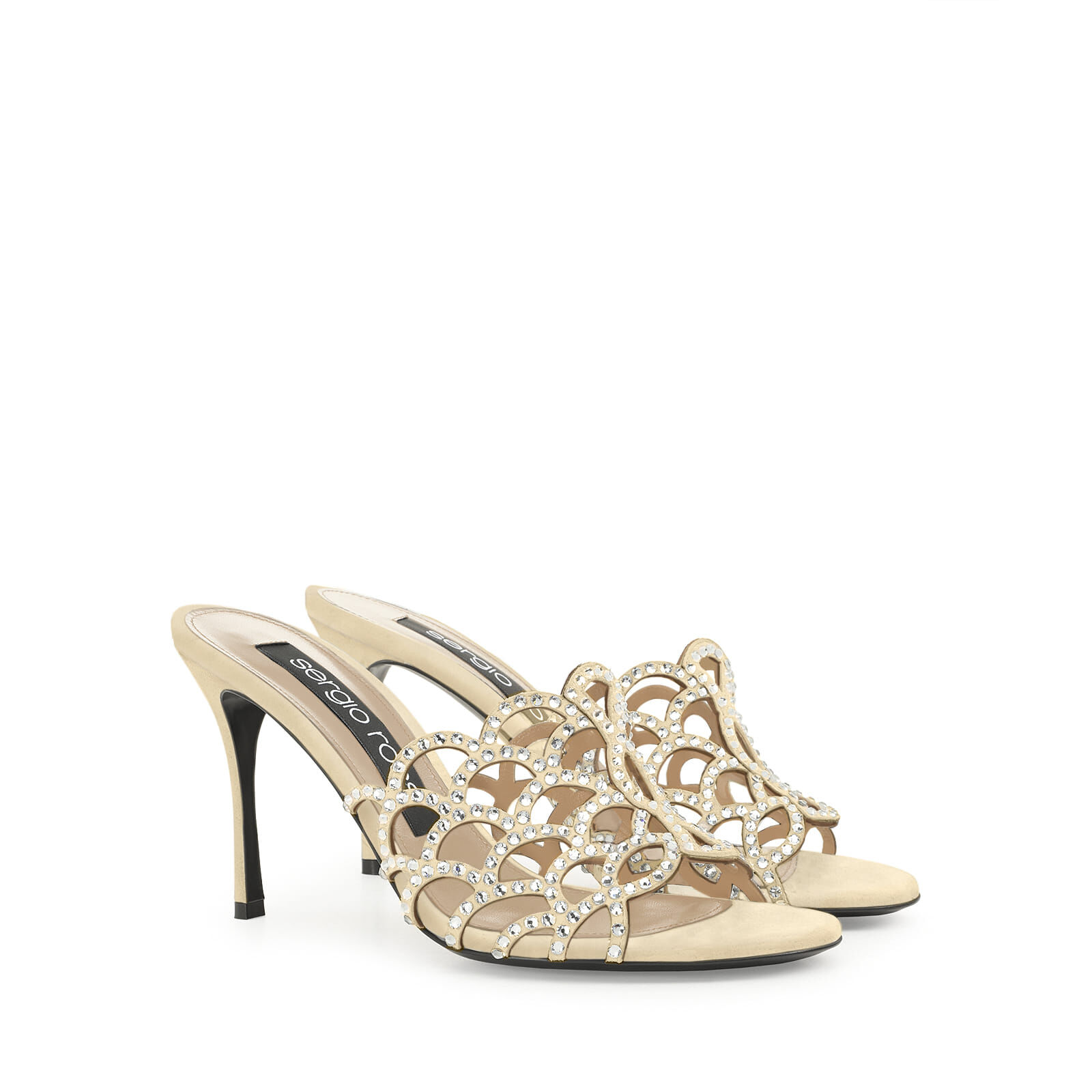 Sandals Beige High heel 90mm sr Mermaid Sandals Soft Skin Sergio Rossi