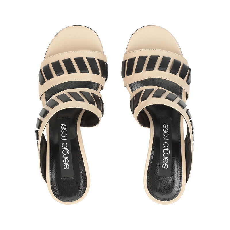 sr Tiedup  - Sandals Chalk/Black