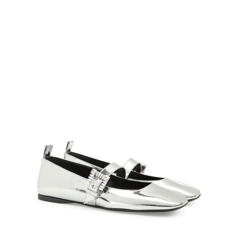 sr Twenty Buckle - Ballerine Argento