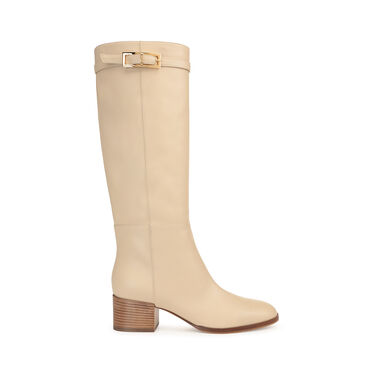 Bottes Blanc Petit talon: 45mm, sr Nora  - Boots Chalk 2