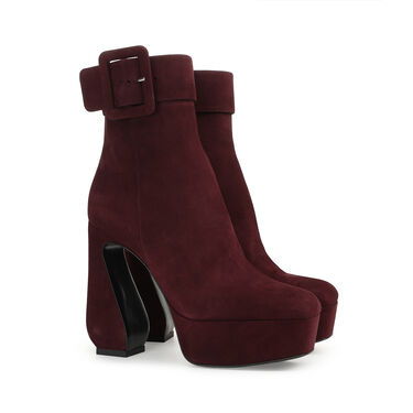 Bottines Rouge Talon haut: 85mm, SI ROSSI - Booties Wine 2