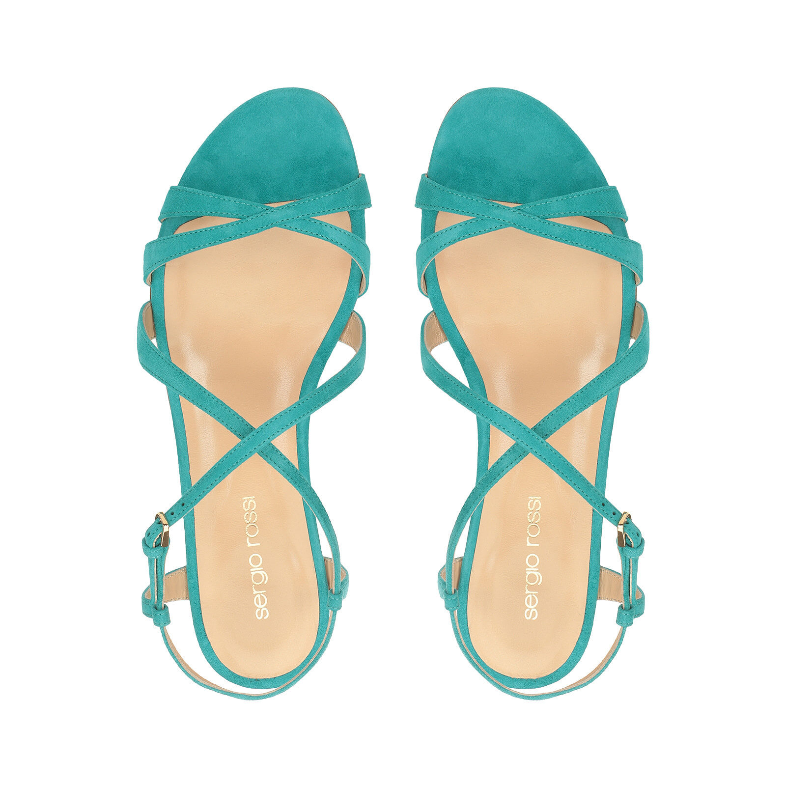 Sandali Blu Senza tacco 10mm Bon ton Sandali Turchese Sergio Rossi