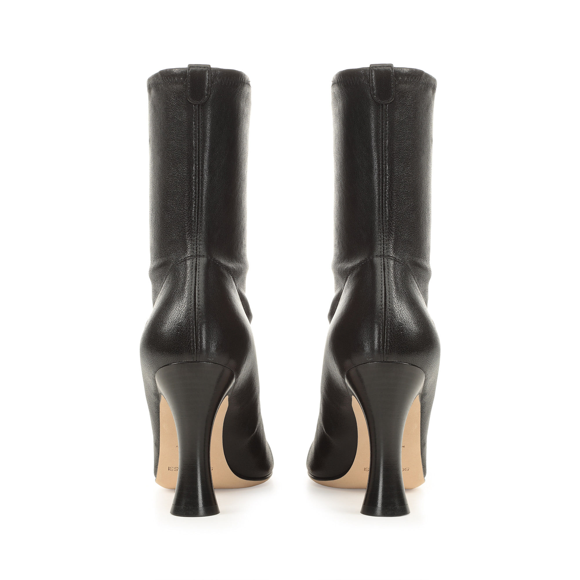 直営店☆SergioRossi☆ Sr Tara ストレッチ ヒールブーティ/90mm ブーティ ブラック ハイヒール: 90mm, sr Tara - Booties Black