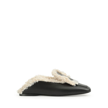 Mocassins Noir Talon plat: 5mm, sr1 - Slippers Black 2