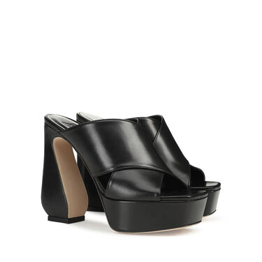 Sandals Black High heel: 90mm, SI ROSSI - Sandals Black 2