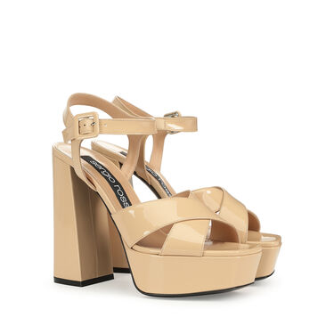 Sandals beige High heel: 90mm, sr Alicia Platform - Sandals Soft Skin 2